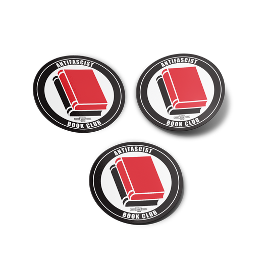 Antifascist Book Club Circle Stickers