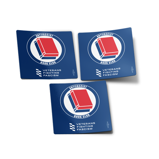 Antifascist Book Club Square Stickers